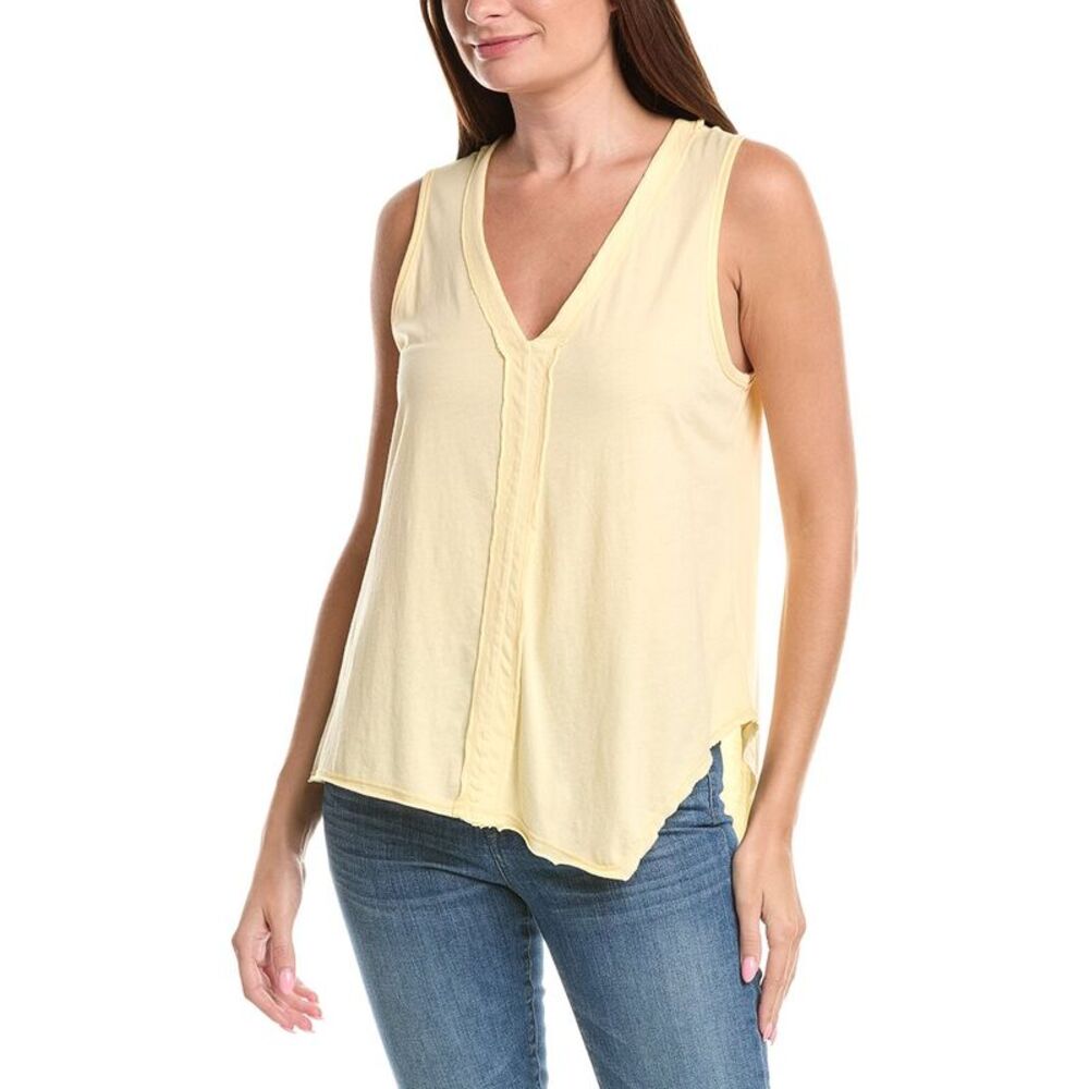 Xcvi Womens Lazzaro Tank Top, Yellow